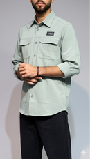 JAG Air - Wave Pro Travel Shirt | Hiking Shirt | Safari Shirt | Fully Stretchable | Full Sleeves Shirt | 2 Pocket Design | Deep Blue