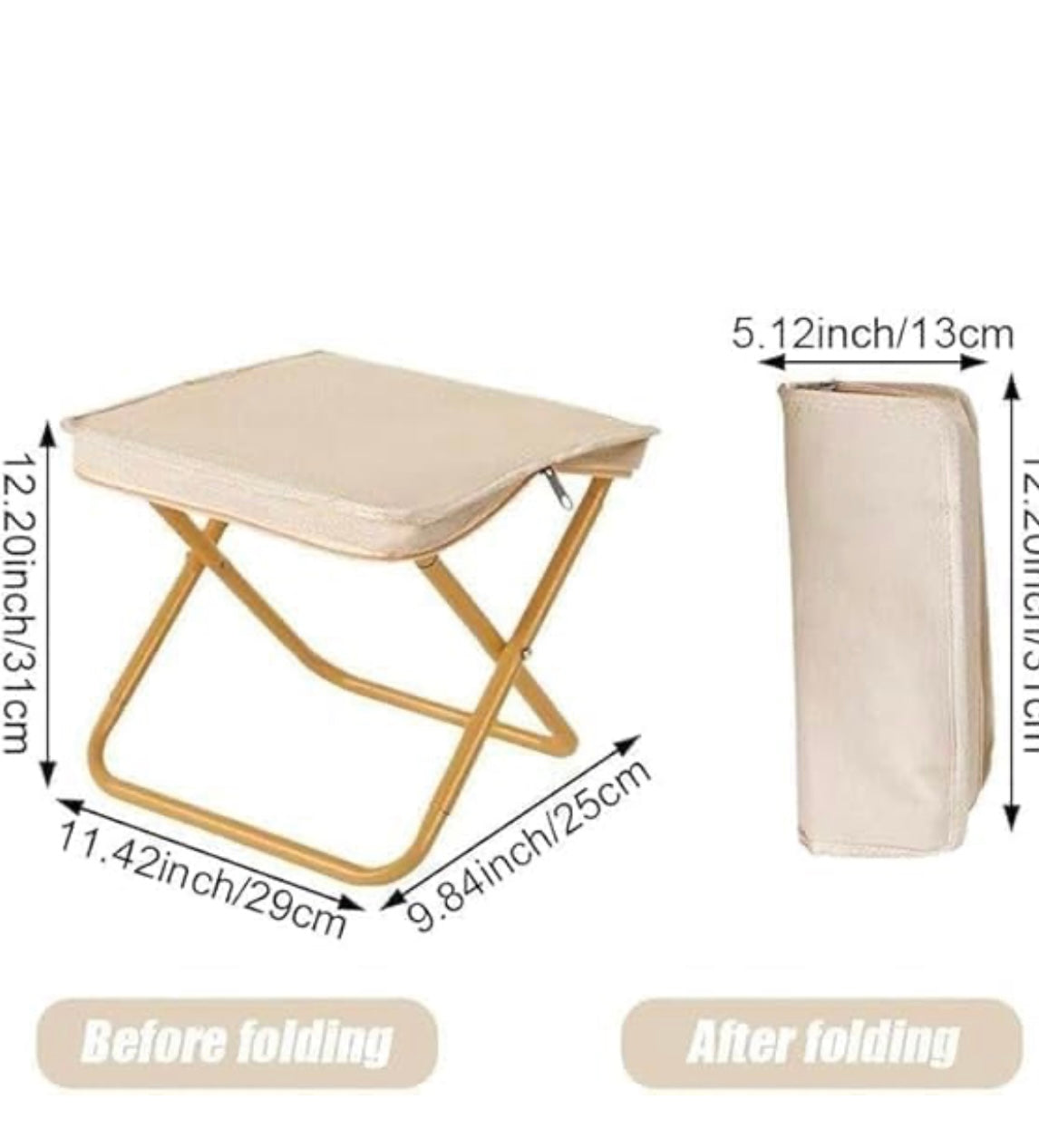 JAG|Folding Stool – Mini Outdoor Camping Chair | Portable Lightweight Foldable Stool with Carry Bag | Durable Slacker Seat for Fishing, Hunting, Travel, Hiking & Picnics