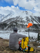 JAG Aranya 45L Alpine Backpack | Air Flow Back Support | Twin Aluminium Rods + Mesh | Solar Flare