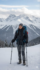 JAG Mt. Elbrus Quilted Snow Jacket | Minus 10 Jacket | Super Soft Nylon Fabric | Ultra Light Series | Space Black