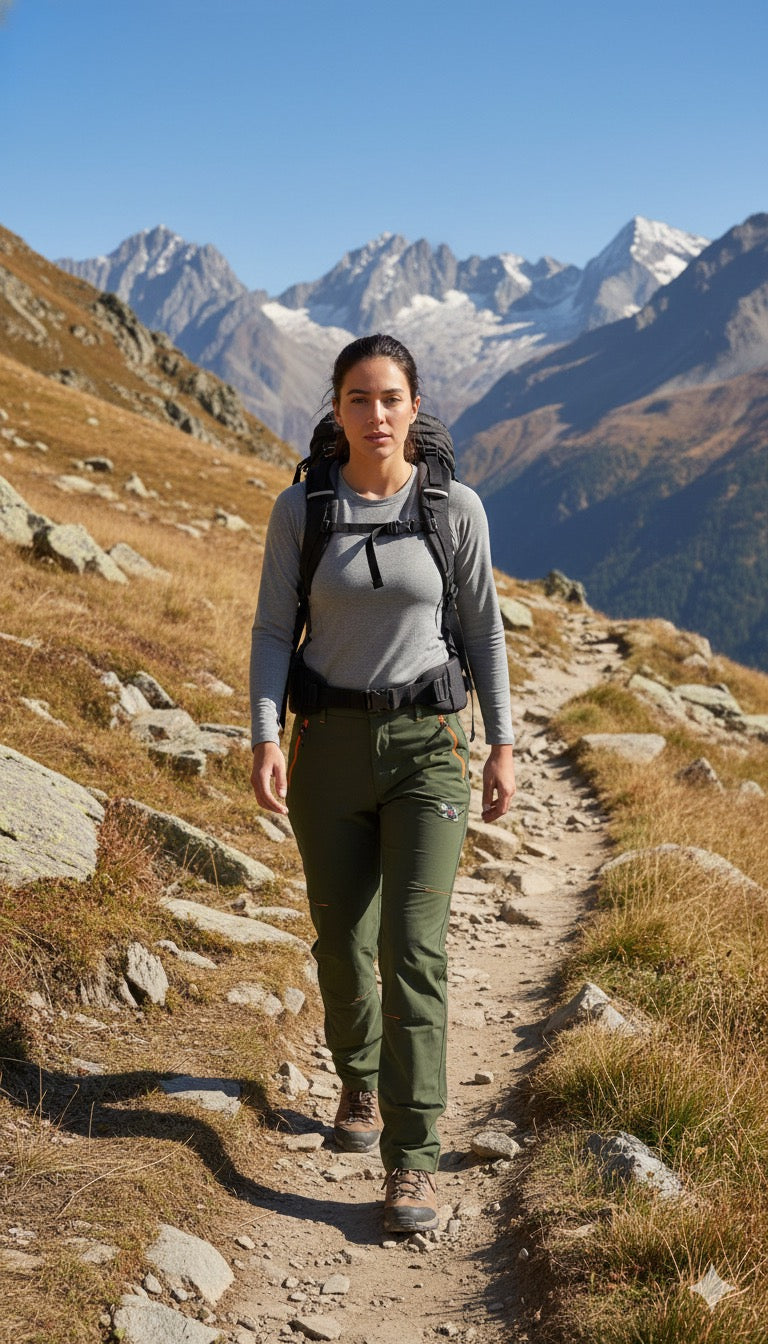 JAG Sprint Hiking & Trekking Pant | Performance Gear | 2 Pockets | Knee Darts | Space Grey