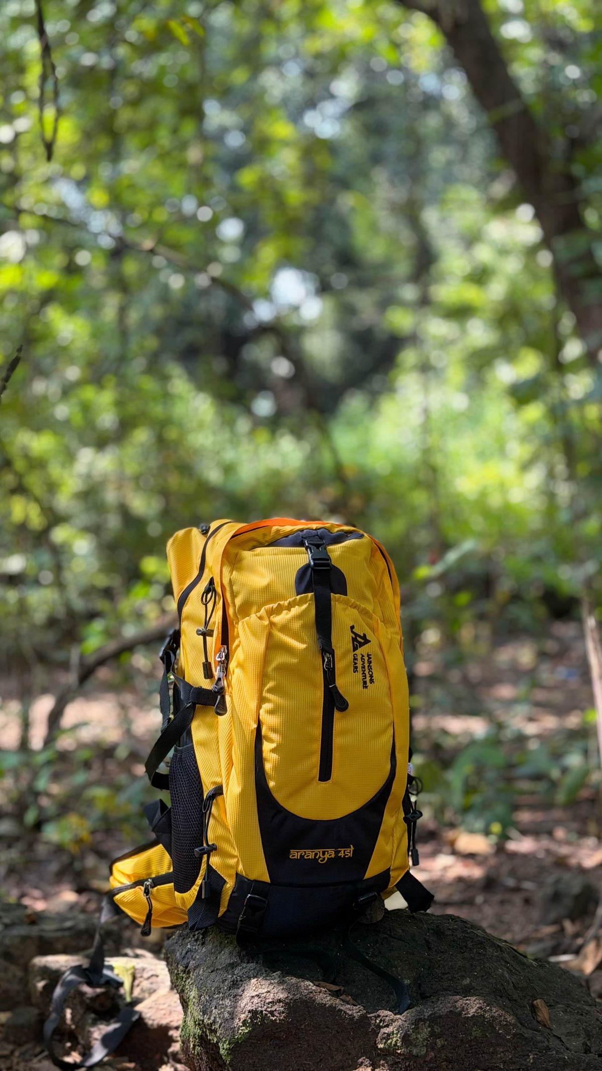 JAG Aranya 45L Alpine Backpack | Limited Edition | Air Flow Back Support | Twin Aluminium Rods + Mesh | Desert Fawn