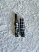 Jainsons Rain-Check 3 Fold Jumbo Umbrella | Checks Print | Navy Blue