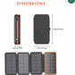 JAG 20000mAh Solar Power Bank, 4 Solar Panels, 2 USB & 1 Type C Output for 3 Device Charging, 3 Mode LED Flashlight,Rugged and Compact | Solar Charger Power Bank | Portable Solar Charger