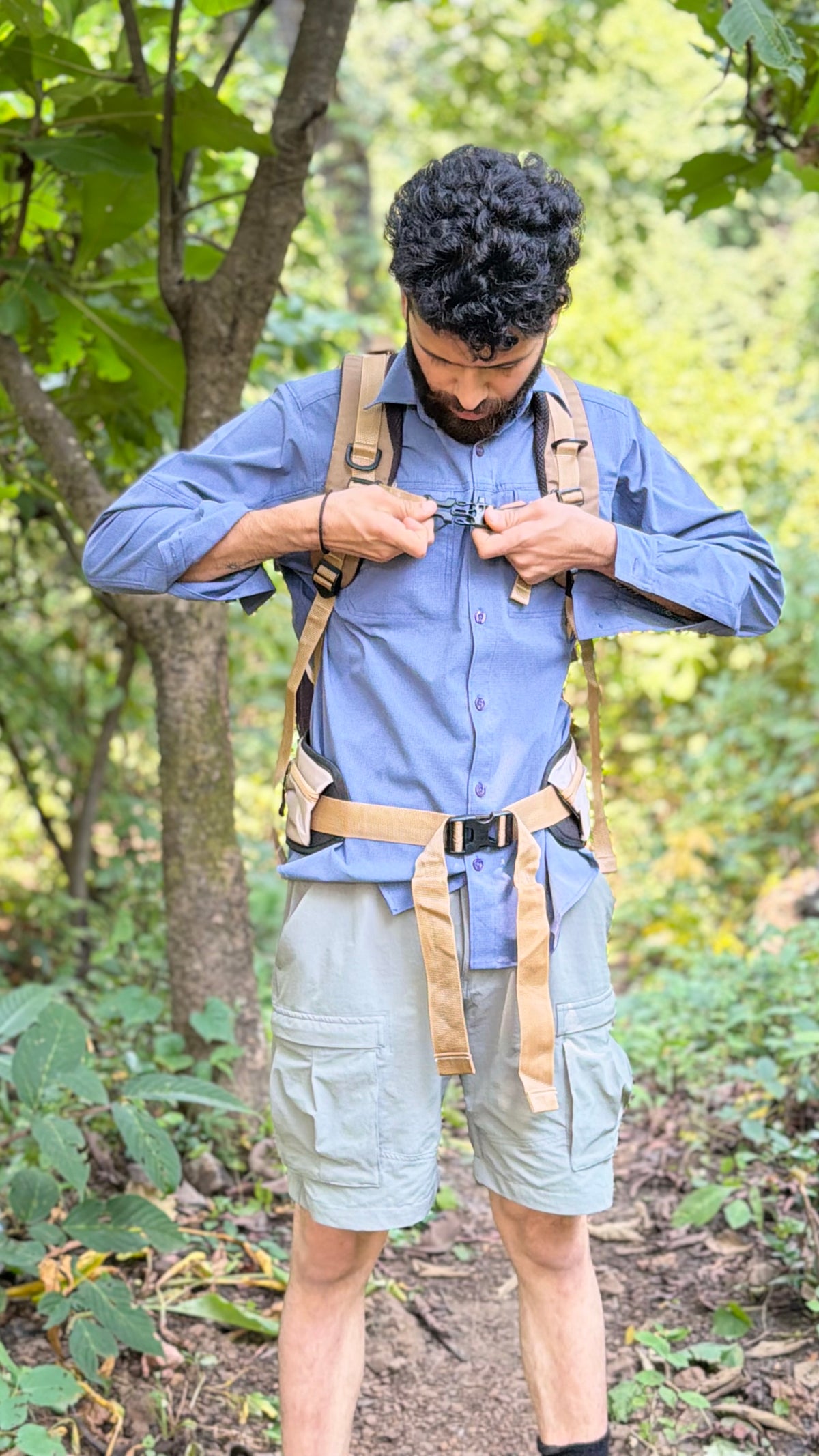 JAG Aranya 45L Alpine Backpack | Limited Edition | Air Flow Back Support | Twin Aluminium Rods + Mesh | Desert Fawn