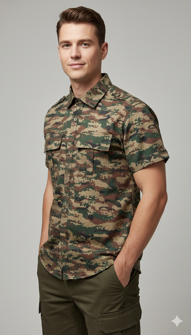 JAG Ranthambore Wildlife Shirt | Travel Shirt | Outdoor Safaris | Forest Camo