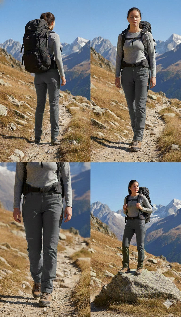 JAG Sprint Hiking & Trekking Pant | Performance Gear | 2 Pockets | Knee Darts | Space Grey