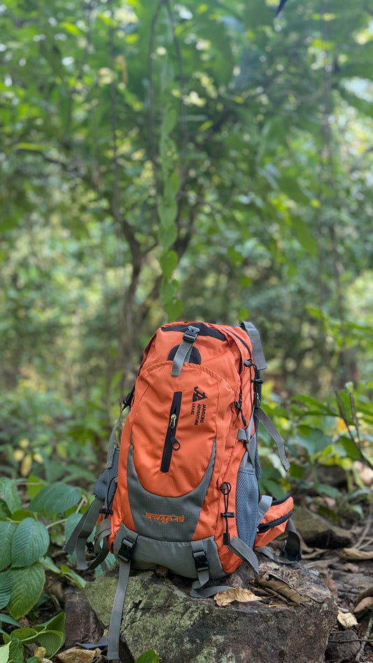 JAG Aranya 45L Alpine Backpack | Air Flow Back Support | Twin Aluminium Rods + Mesh | Alpine Sunset