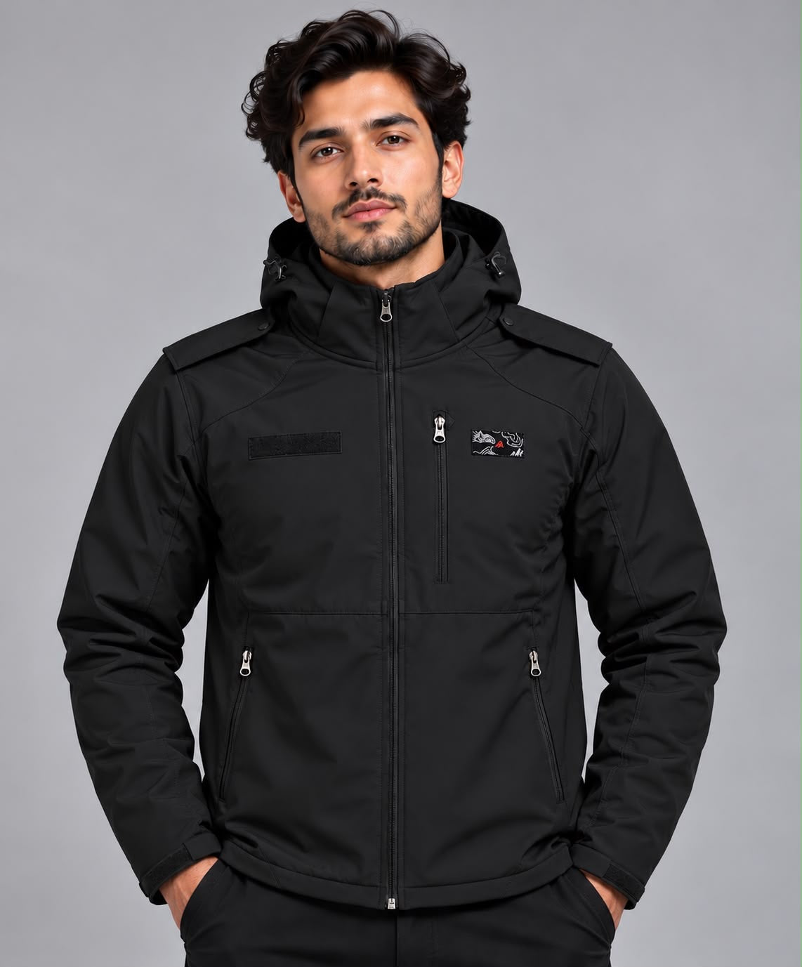JAG Siachen Series Minus 5 Tactical Snowproof Jacket | Winter Jacket | Black | 3 Pockets