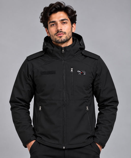 JAG Siachen Series Minus 5 Tactical Snowproof Jacket | Winter Jacket | Black | 3 Pockets