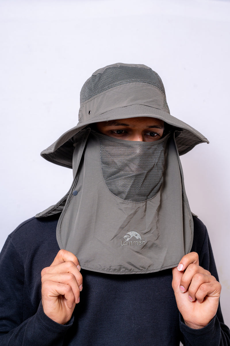 JAG Peakfinder Travel Trekking Hat UV Protected Convertible Neck Face Cover Convertible Hat