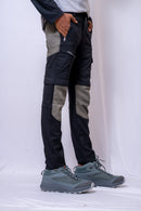 JAG Adventure Seeker Pants for Kids | Convertible | Quick-Dry | Black & Grey Combination