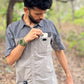 JAG Summit Seeker Hiking, Trekking & Travel Shirt | Ultra Light Parachute Fabric | Half Sleeves | Quick Dry | Asteriod