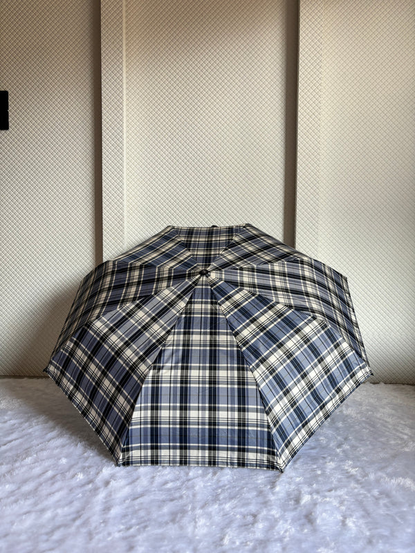 Jainsons Rain-Check 3 Fold Jumbo Umbrella | Checks Print | Bage