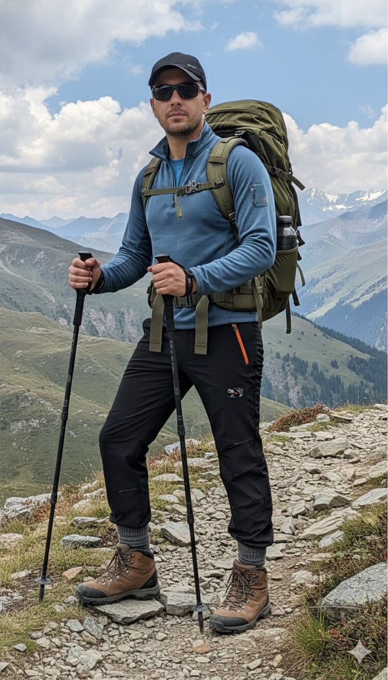 JAG Sprint Hiking & Trekking Pant | Performance Gear | 2 Pockets | Knee Darts | Space Grey