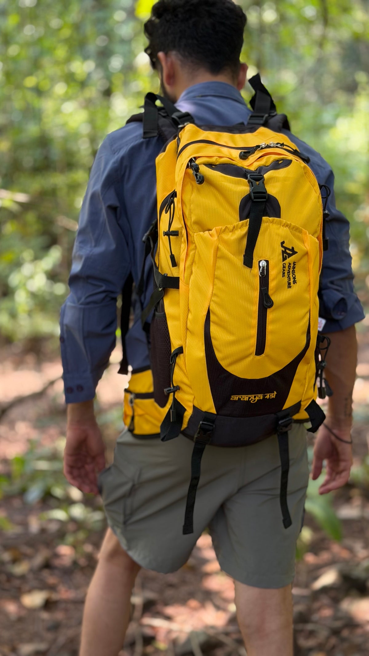 JAG Aranya 45L Alpine Backpack | Limited Edition | Air Flow Back Support | Twin Aluminium Rods + Mesh | Desert Fawn