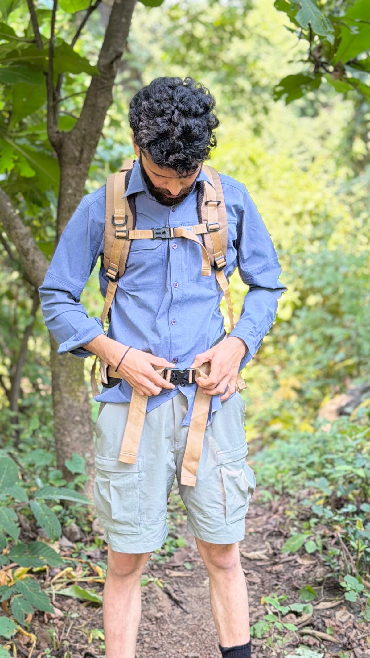 JAG Aranya 45L Alpine Backpack | Limited Edition | Air Flow Back Support | Twin Aluminium Rods + Mesh | Desert Fawn