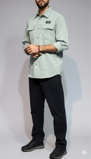 JAG Air - Wave Pro Travel Shirt | Hiking Shirt | Safari Shirt | Fully Stretchable | Full Sleeves Shirt | 2 Pocket Design | Deep Blue