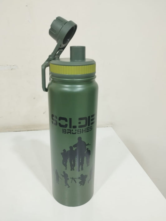 Camo Stainless Steel Water Bottle | Double Wall Vacuum | Insulated Flask Leakproof (Camouflage) (900 Ml)
