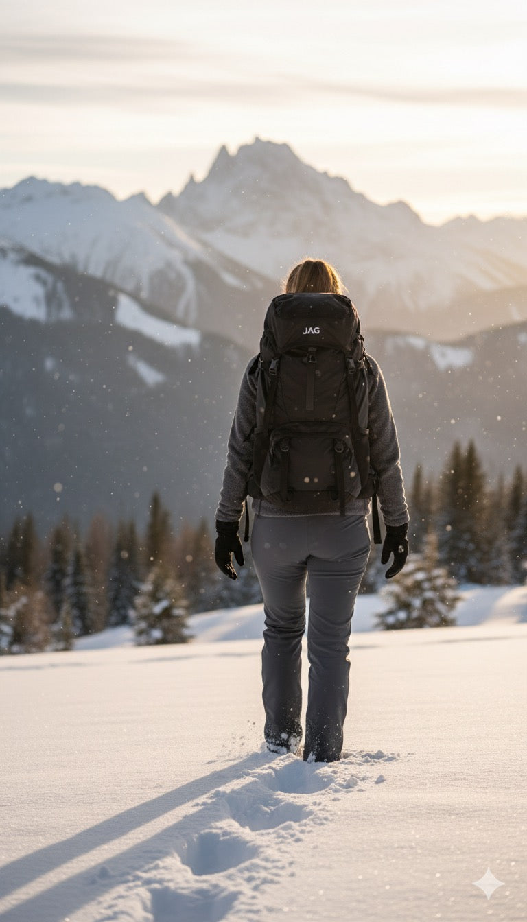 JAG Mt. Kailash Series Trekking & Hiking Pants | Snow Proof | Fleece Inside | Unisex Design | Bonded Fleeced Fabric | Snow Trekking Pants | Triple Layered Fabric | Space Grey - Limited Edition