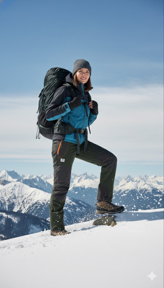 Himalayan Leopard Mt. Trishul Series Trekking & Hiking Pants | Snow Proof | Fleece Inside | Unisex Design | Bonded Fleeced Fabric | Snow Trekking Pants | Triple Layered Fabric | Men & Women