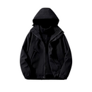 JAG Polar Pro Double Jacket | Fleece Jacket with Windcheater | All Weather | 3 in 1 | Jet Black
