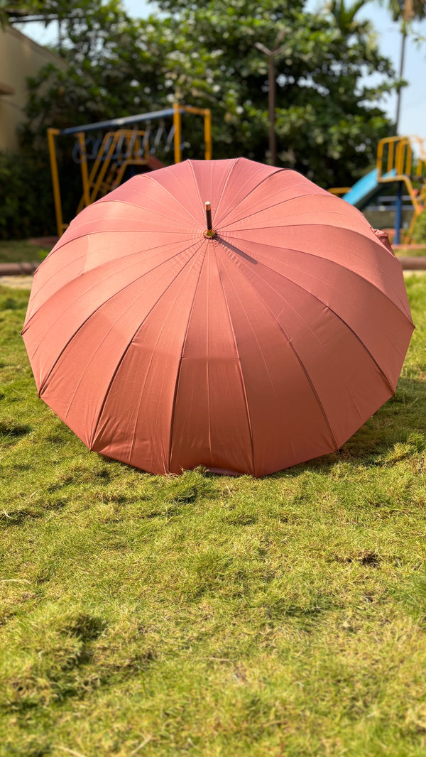 Jainsons Watermark Colour Changing Umbrella | Long Umbrella | J Handle | Pinkish Red