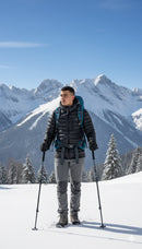 JAG Mt. Elbrus Quilted Snow Jacket | Minus 10 Jacket | Super Soft Nylon Fabric | Ultra Light Series | Space Black