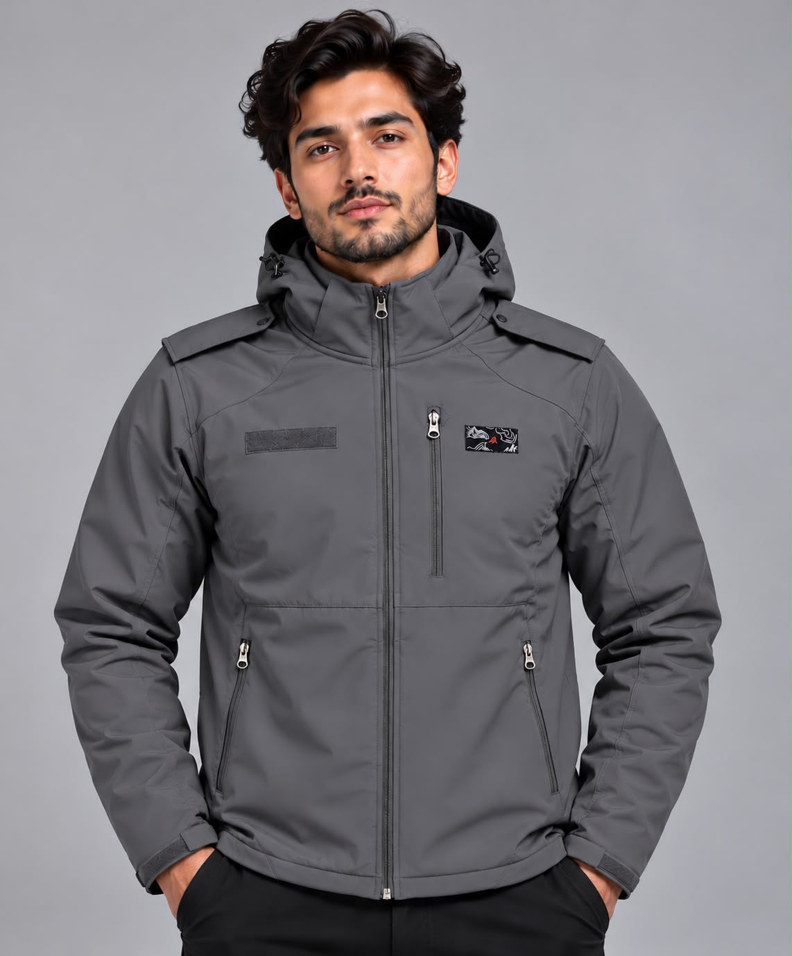 JAG Siachen Series Minus 5 Tactical Snowproof Jacket | Winter Jacket | Black | 3 Pockets