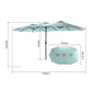 Triple Decker Luxury Centre Pole Umbrella | Patio Umbrella | Resort Umbrella