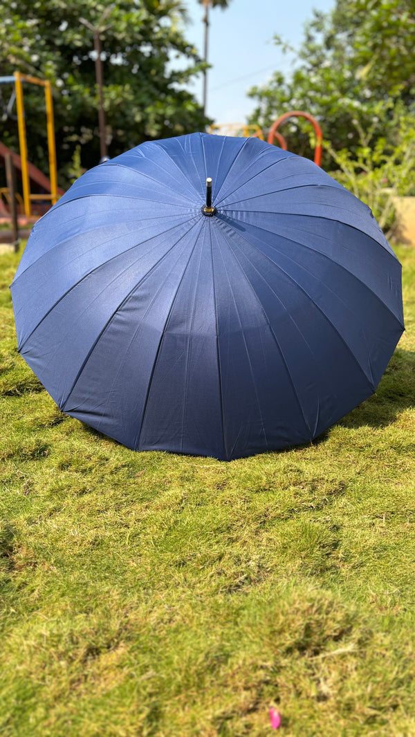 Jainsons Watermark Colour Changing Umbrella | Long Umbrella | J Handle | Navy Blue