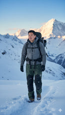 JAG Mt. Kailash Series Trekking & Hiking Pants | Snow Proof | Fleece Inside | Unisex Design | Bonded Fleeced Fabric | Snow Trekking Pants | Triple Layered Fabric | Olive Black