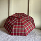 Fully Automatic Jainsons Rain-Check 3 Fold Jumbo Umbrella | Checks Print | Maroon