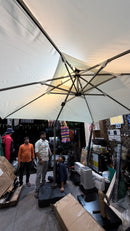 Luxury Side Pole Roman Umbrella | 360 Degrees Rotational | Water Base | 3.3 mtrs each side | Jumbo Size