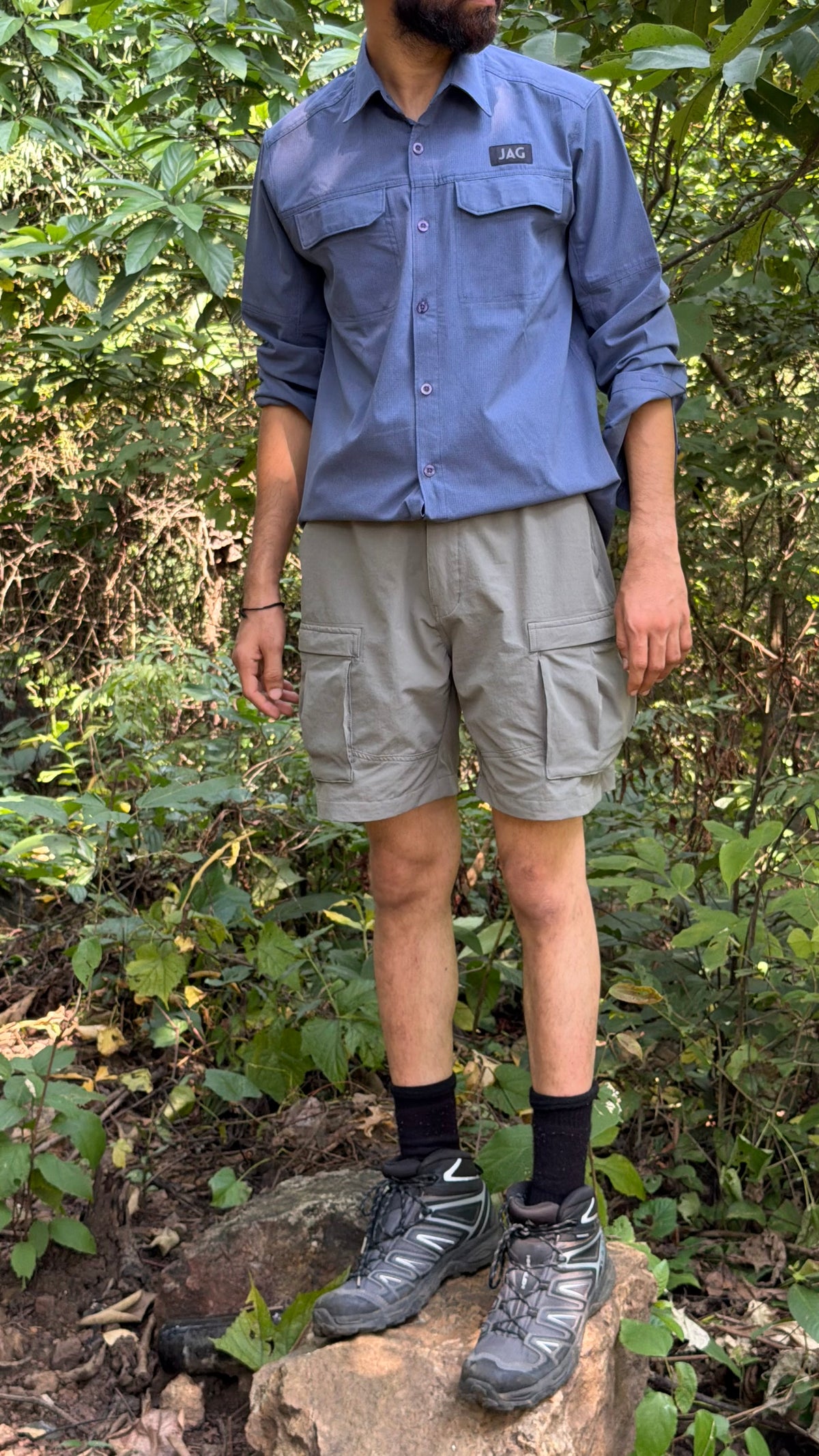 JAG Ranger Cargo Shorts | 5 Pocket Design | Stretchable Terri Fabric | All Zippered Secured Pockets