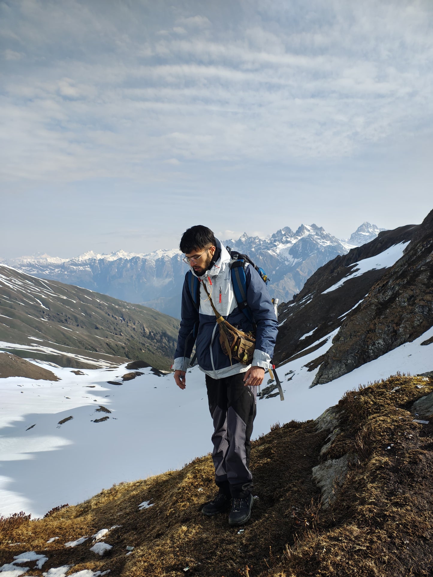 JAG Mt. Kailash Series Trekking & Hiking Pants | Snow Proof | Fleece Inside | Unisex Design | Bonded Fleeced Fabric | Snow Trekking Pants | Triple Layered Fabric | Black Grey