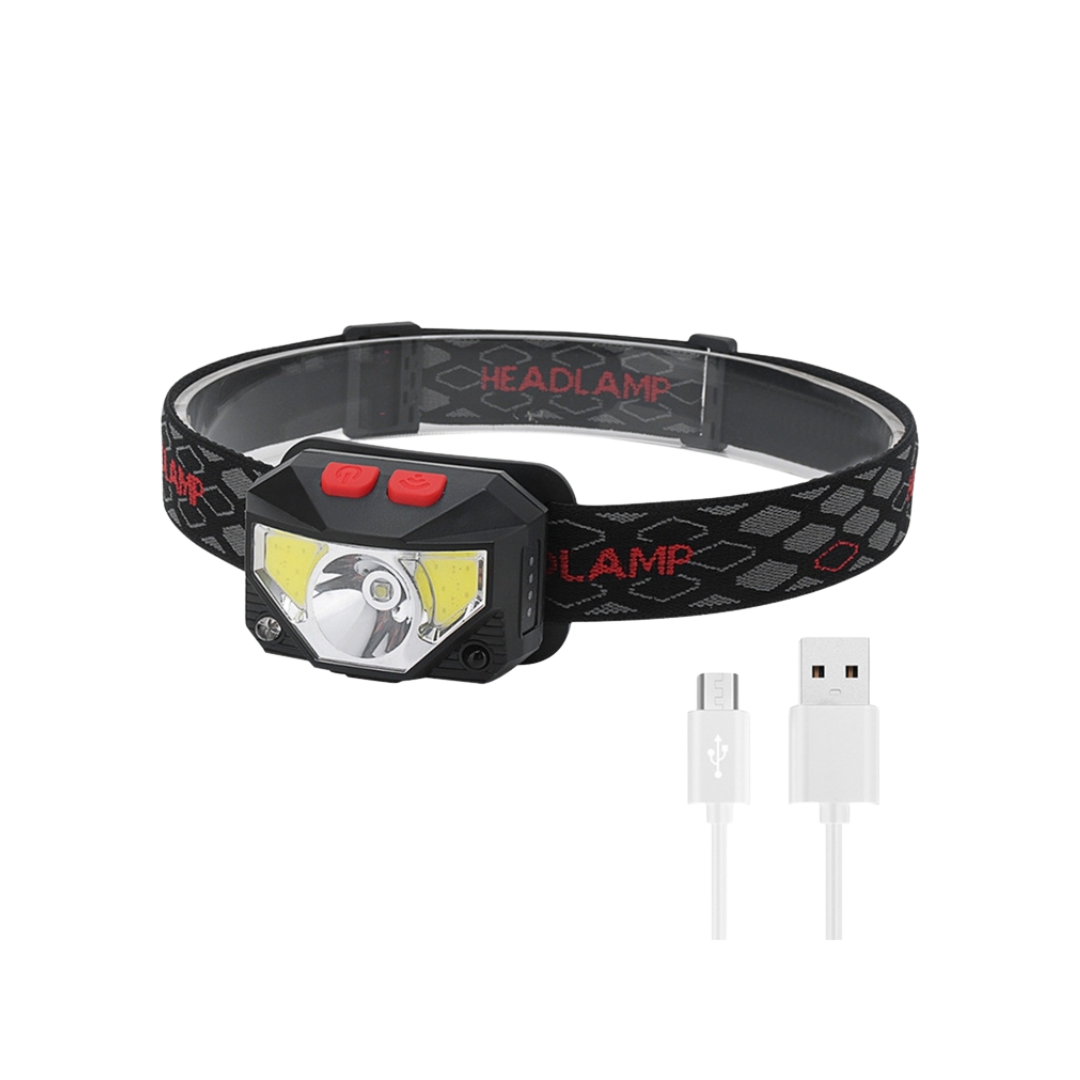 JAG Heavy Duty Headlamp 5 Modes Hand Motion Activation USB 350Lumens | Motion Sensor Headlamp