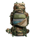 Colonel Pro Metal Frame Rucksack | Front Opening | Detachable Bag | Rain Cover | 105 Litres, Indian Army