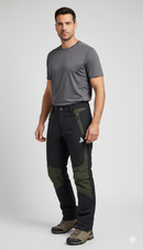 JAG Delta Convertible Trekking & Hiking Pants | Traveller Series | Quick-Dry | Unisex Design | 6 Pockets | Black Olive