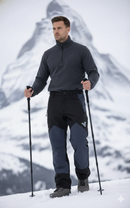JAG Mt. Kailash Series Trekking & Hiking Pants | Snow Proof | Fleece Inside | Unisex Design | Bonded Fleeced Fabric | Snow Trekking Pants | Triple Layered Fabric | Black Grey
