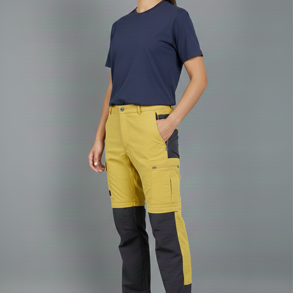JAG TerraTrek Convertible Trekking Pant | Mustard Charcoal Combination