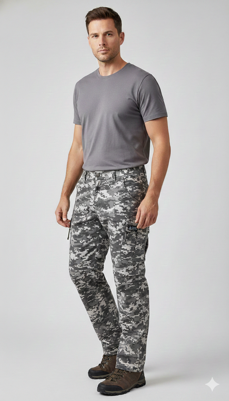 JAG Combat Infantry Military Cargo Pants | Trekking, Hiking & Travel Pants | Digi Camo | Convertible Cargo Pants
