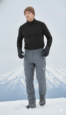 JAG Mt. Kailash Series Trekking & Hiking Pants | Snow Proof | Fleece Inside | Unisex Design | Bonded Fleeced Fabric | Snow Trekking Pants | Triple Layered Fabric | Space Grey - Limited Edition