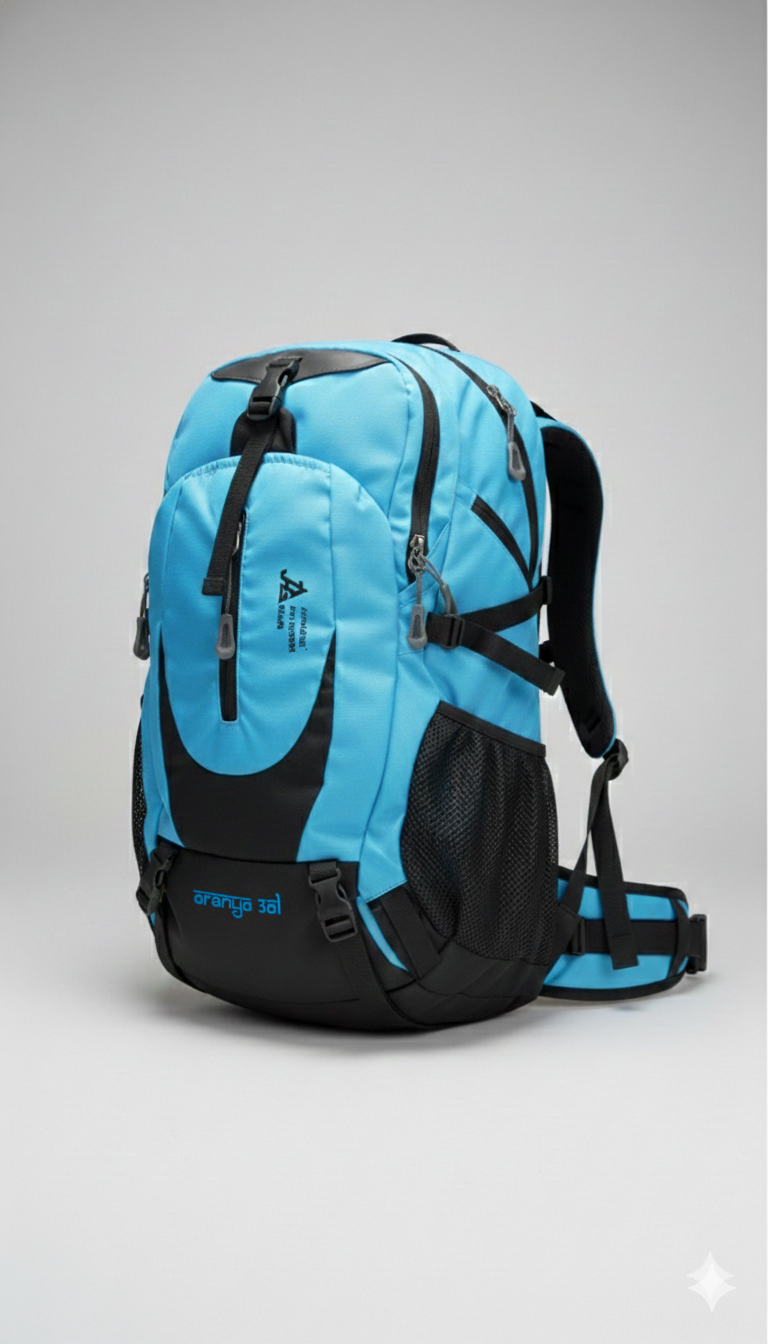 JAG Aranya 45L Alpine Backpack | Air Flow Back Support | Twin Aluminium Rods + Mesh | Alpine Sunset