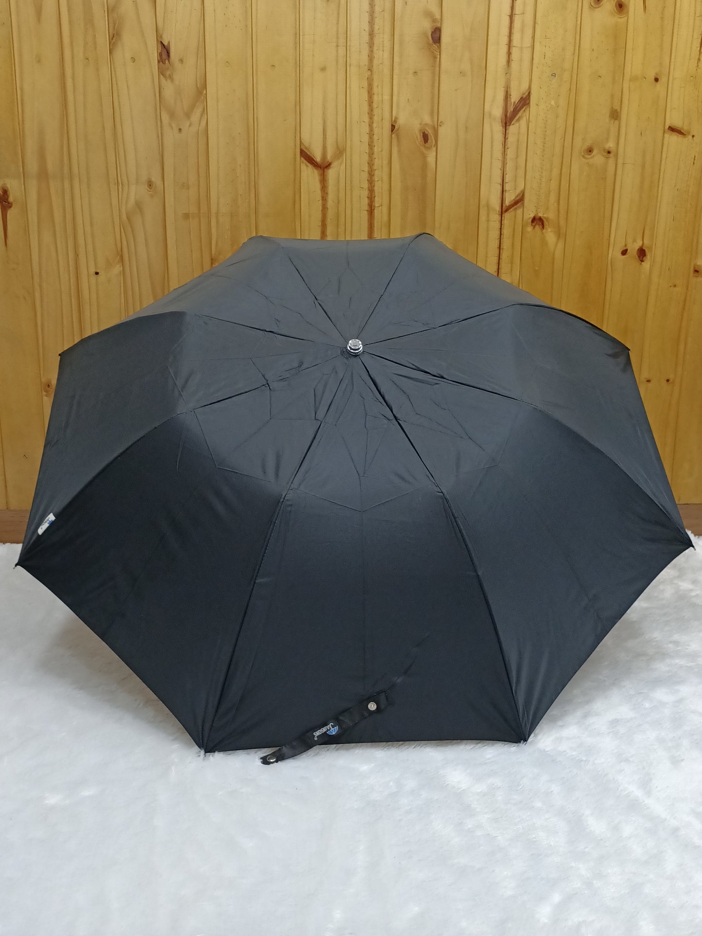 Jainsons Basic 2 Fold Black Umbrella | 24.5"X8 | J Handle