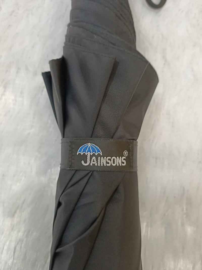 Jainsons Super Jumbo Pro | Heavy Duty Umbrella | Solid Construction | 28"X8 | Jet Black