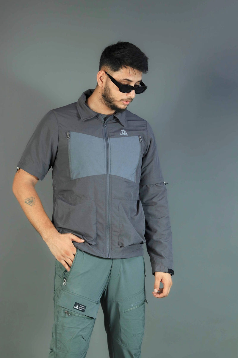 JAG Aero Ranger Convertible Hiking & Trekking Shirt | Mesh Inside | Convertible Shirt | Space Grey