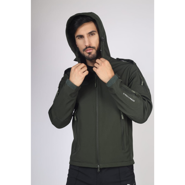 JAG WINTER TACTICAL PRO JACKET | 8 POCKETS | Tactical Snowproof Jacket | 11 Zippers | Army Green | Garud Edition Tactical Jacket