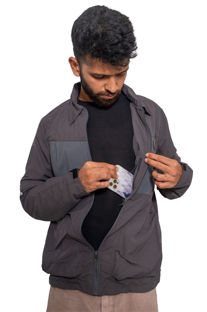 JAG Aero Ranger Convertible Hiking & Trekking Shirt | Mesh Inside | Convertible Shirt | Space Grey