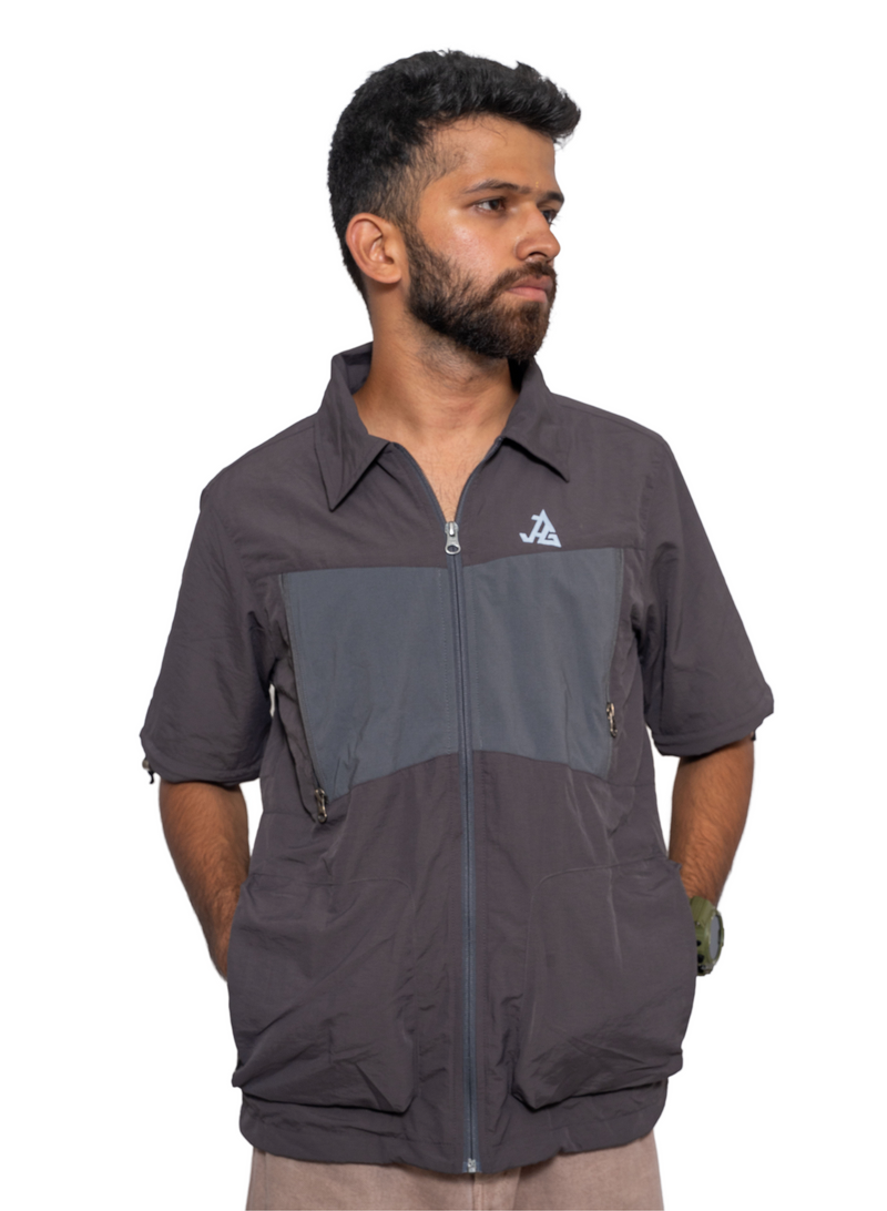 JAG Aero Ranger Convertible Hiking & Trekking Shirt | Mesh Inside | Convertible Shirt | Space Grey